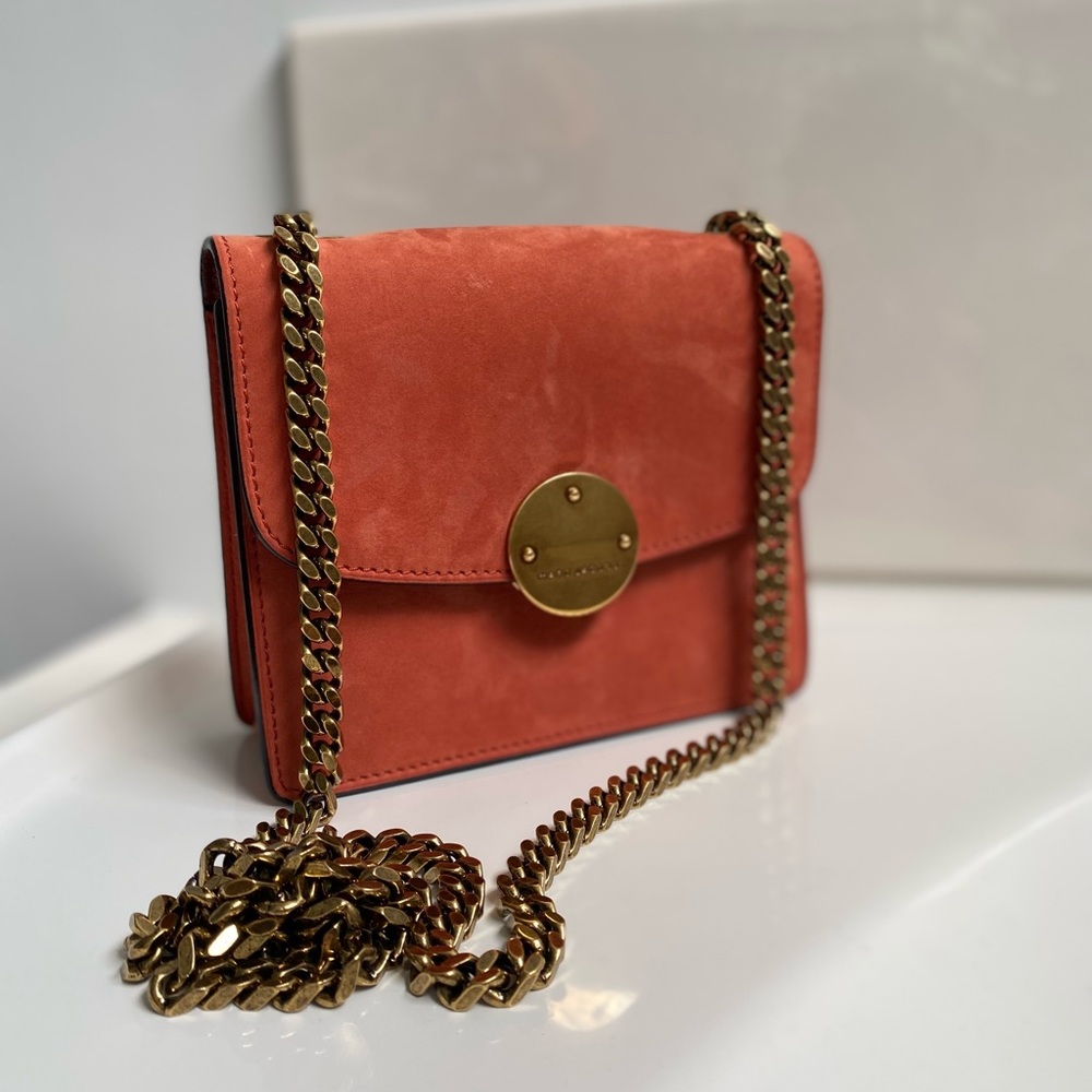 Marc Jacobs Suede Chaos Should Bag in Coral